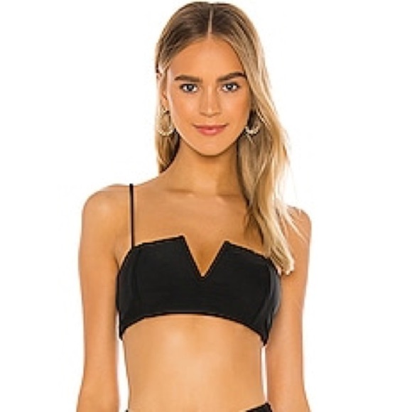 SUPERDOWN Black Crop Top - Picture 1 of 4